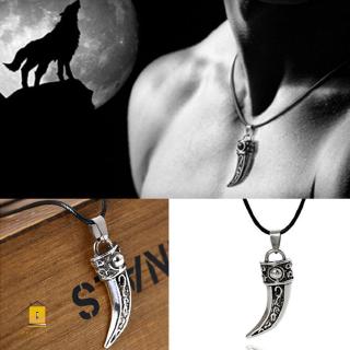 Unique Stainless Steel Men Domineering Wolf Tooth Shape Pendant Necklace PVCA