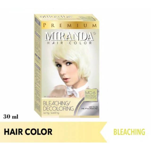 Premium Miranda Hair Color Mc 6 Bleaching Decoloring 30ml Shopee Singapore