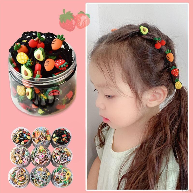 Little Girl Ball Hair Cord Multicolor Tassel Headwear Hair Rubber Band Gift