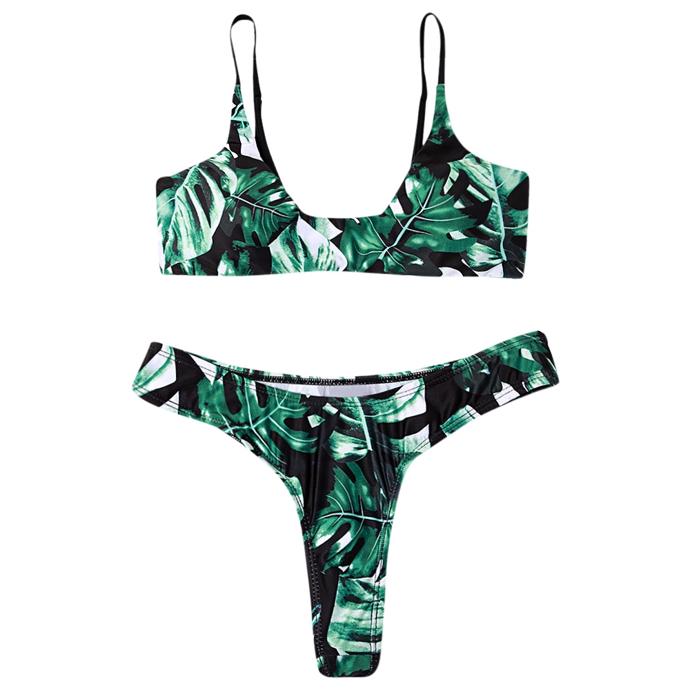green leaf swimsuit