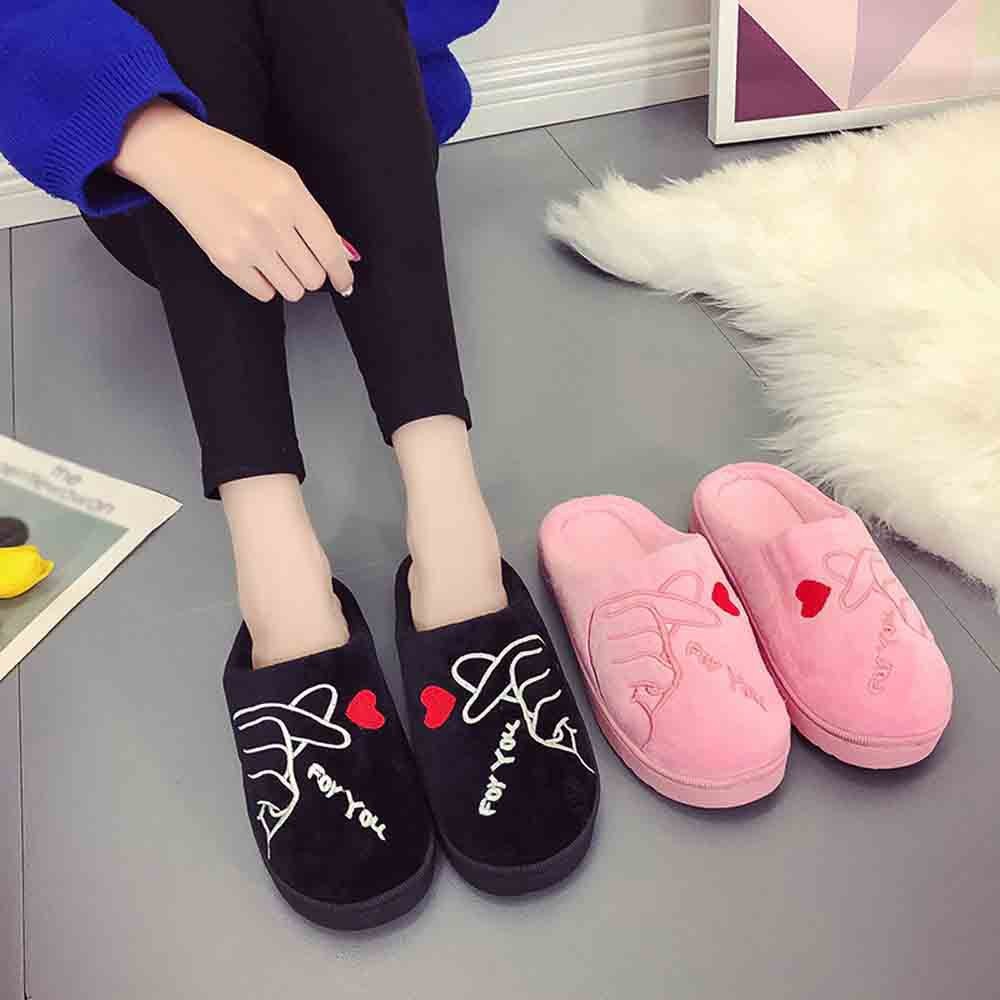 Women S Winter Slippers Flat Indoor Soft Floor Shoes Girls House Bedroom Slipper