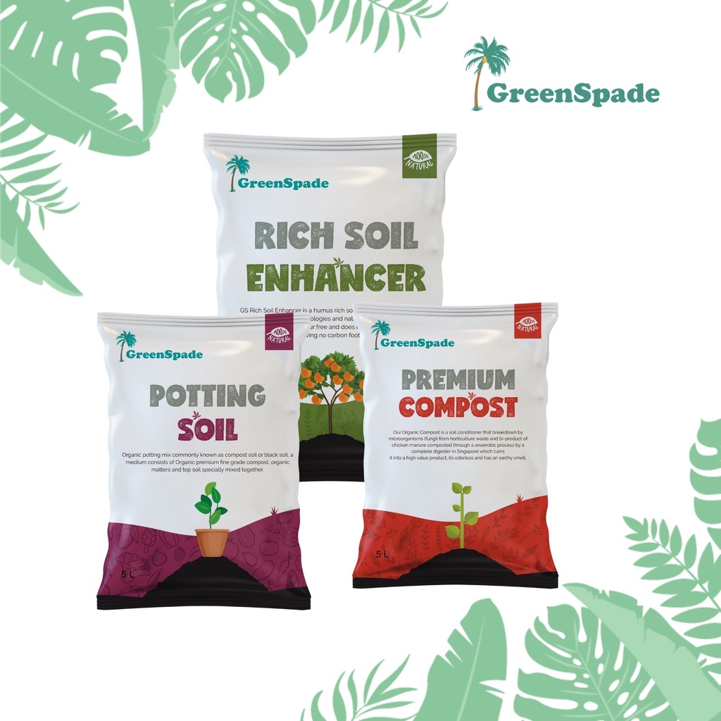 [Bundle Pack] Soil 5L , Compost 5L, Rich Soil Enhancer 5L | Shopee ...