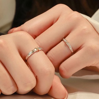 Image of thu nhỏ Couple Engagement Ring Promise Ring 925 silver Diamond Ring Men and Women Wedding Rings Jewelry #3