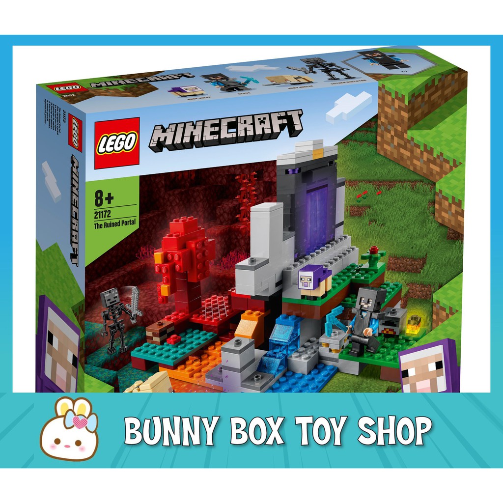 Genuine Lego Minecraft The Ruined Portal Toys For Kids Boys Girls Shopee Singapore
