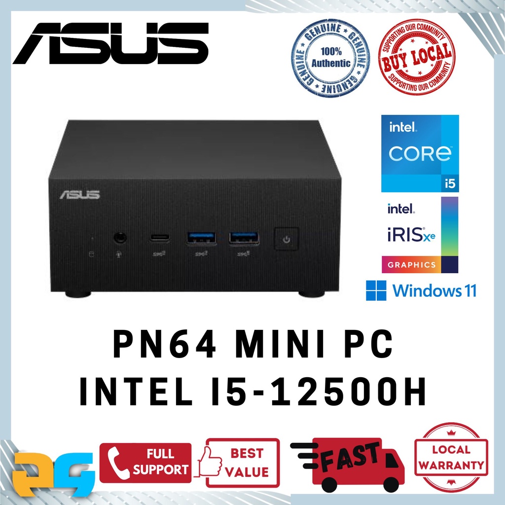 ASUS PN64 i512500H Barebone Mini PC Bundle / RAM / M.2 NVMe SSD / Windows 11 Intel NUC Shopee