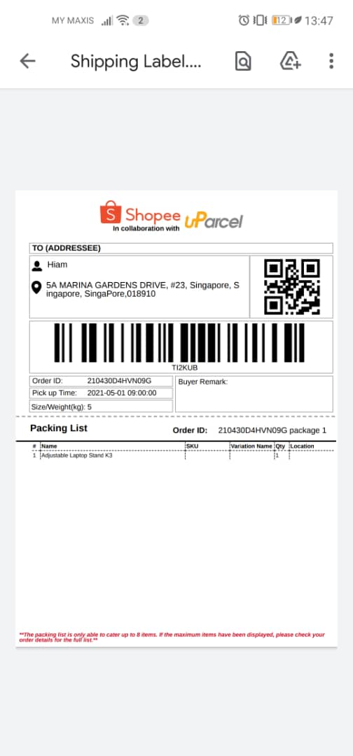 Preparing The Air Waybill Shopee Sg Seller Education Hub