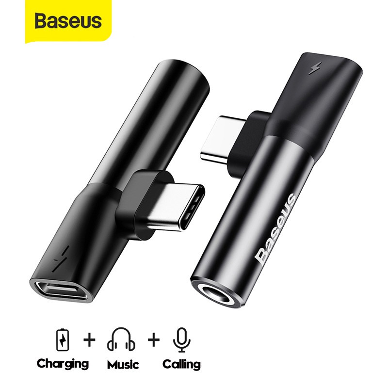 Baseus L41 USB C To 3.5mm Aux Jack Audio Adapte Earphone Adapter Type-C ...