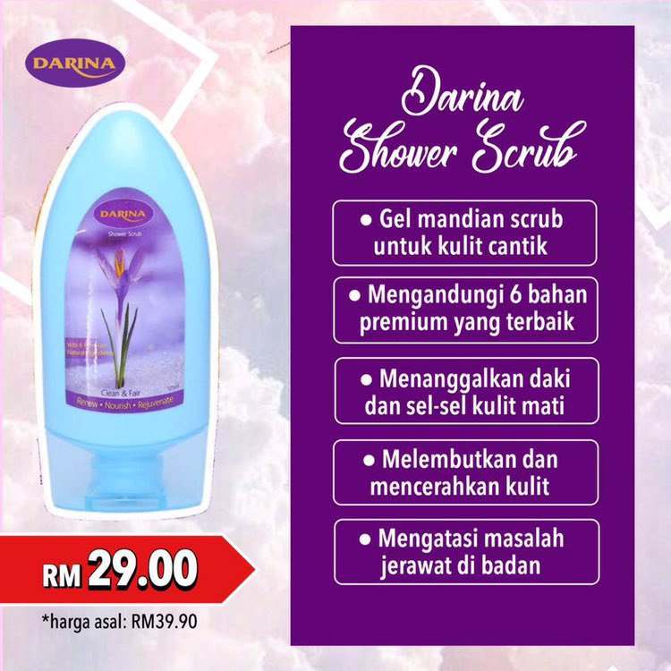 Scrub Badan Shower Scrub Daki Darina Shower Scrub Mandian Wangi Shopee Singapore
