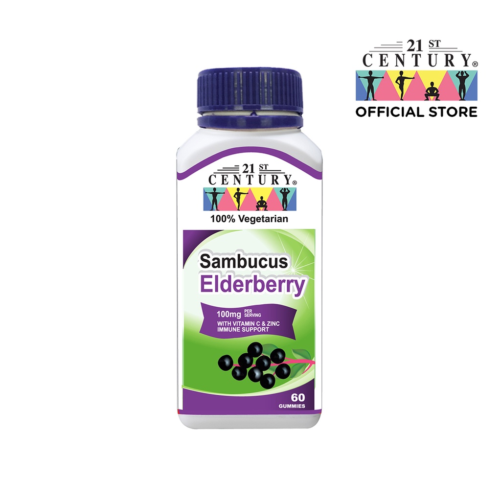 21st Century Sambucus Elderberry 60 Gummies (Excellent Source of