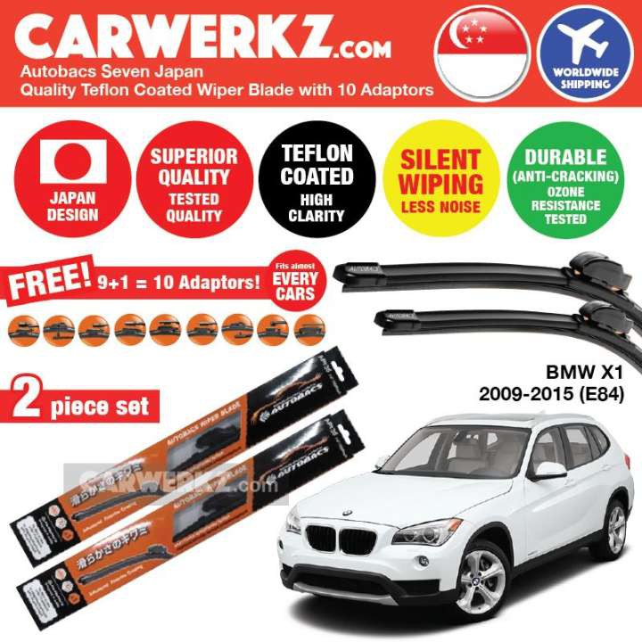 Autobacs Japan Teflon Rain Wiper Blades for BMW X1 20092015 E84