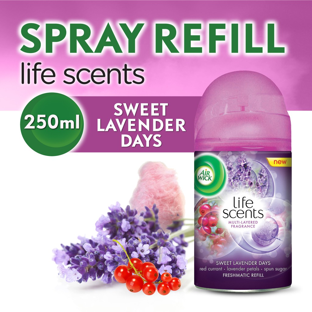 Air Wick Freshmatic Compact Automatic Spray Gadget Purple Lavender Air Wick Freshmatic Compact Automatic Spray Gadget Purple Lavender