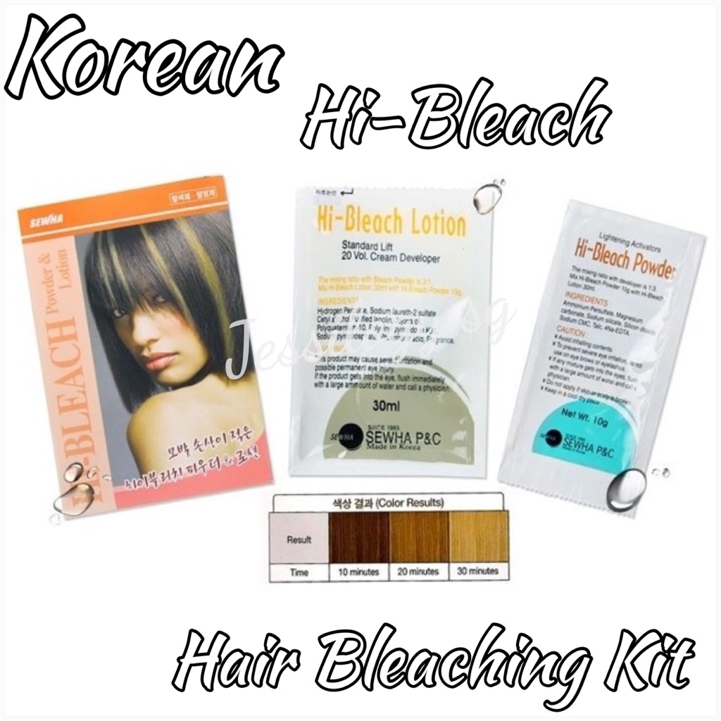 Korean Hi Bleach Hair Bleaching Kit Shopee Singapore