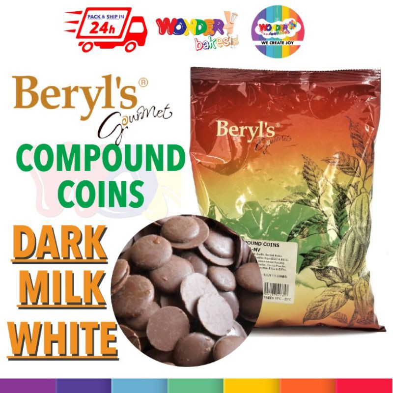 Shop Malaysia Beryls Dark Milk Chocolate Compound Coins Shopee Singapore