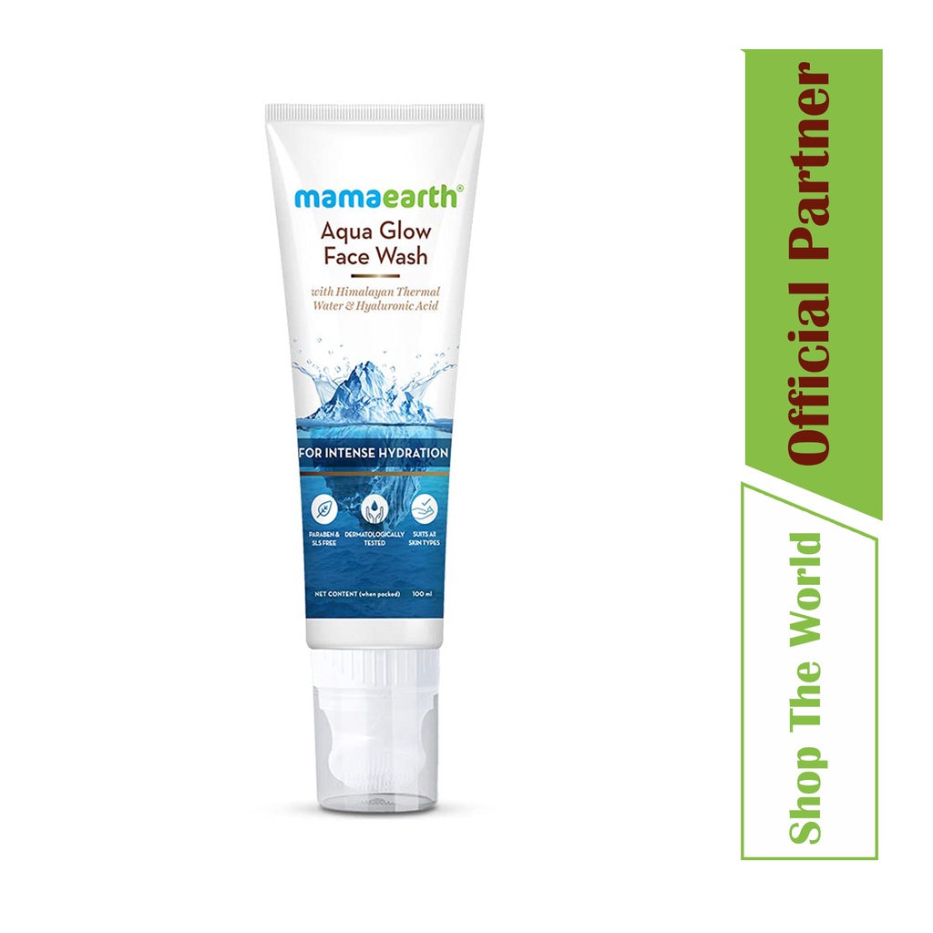Mamaearth Intense Hydration Aqua Glow Face Wash With Himalayan Thermal