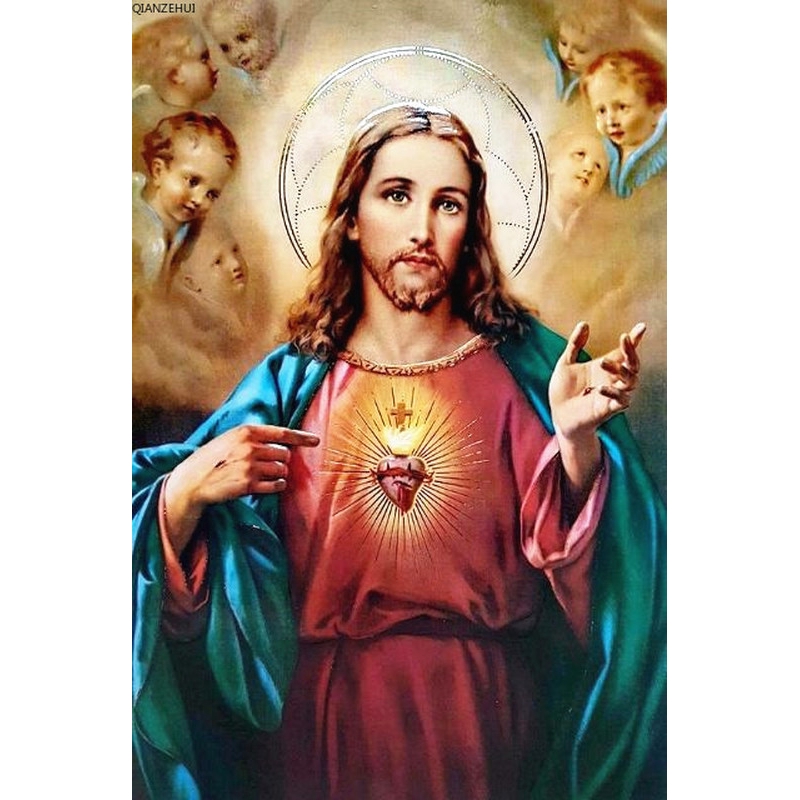 Religious Crown of Thorns 5D DIY Diamond Painting Jesus Suffering Cross Stitch 