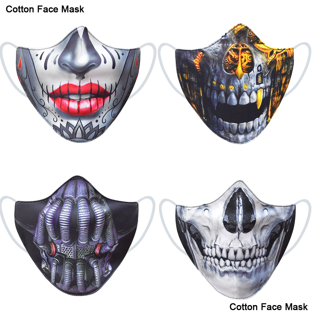 Adults Halloween Joker Monster Face Mask Skeleton 3D Printed Design ...