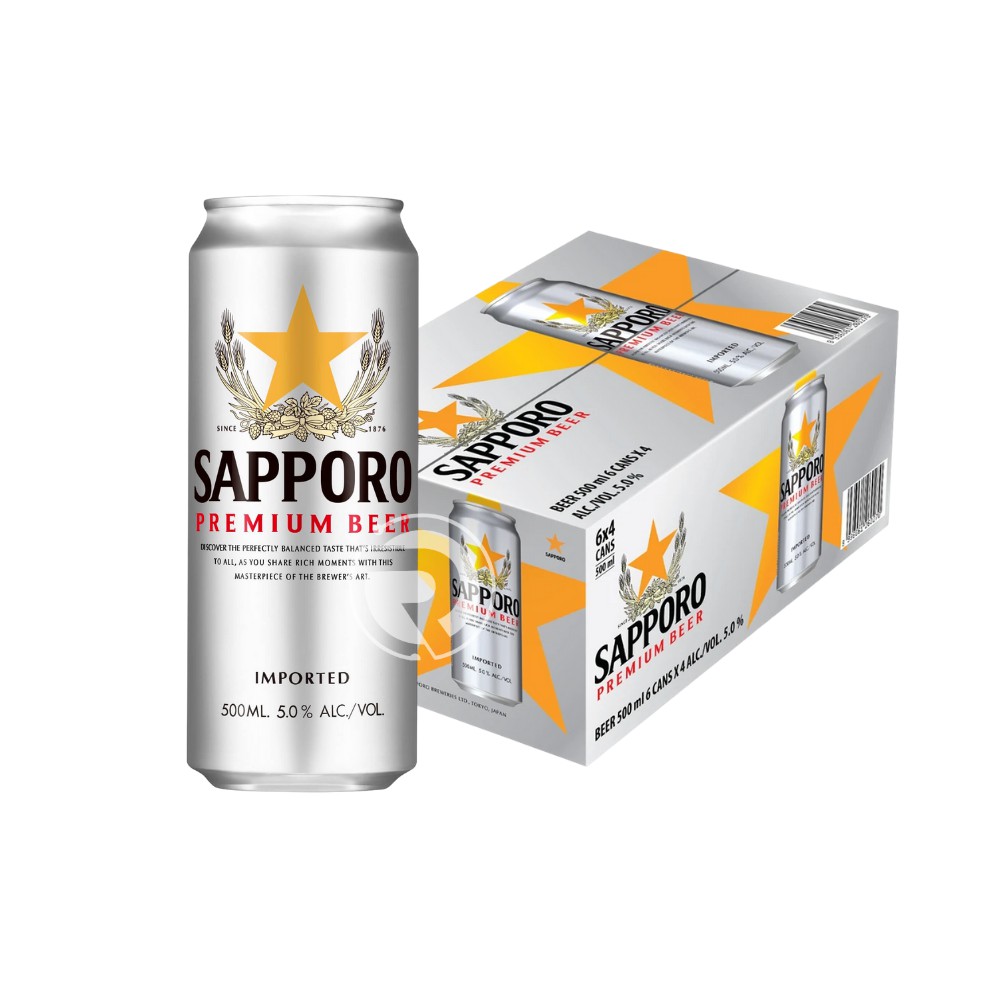 Sapporo Premium Draft Beer 500ml Carton 500ml X 24 Cans Shopee Singapore