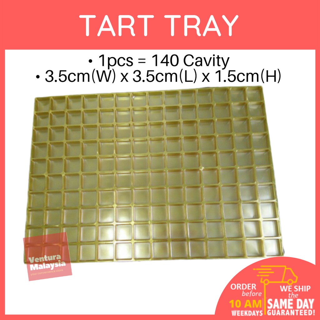 Shop Malaysia Gold Cheese Tart Tray Chocolate Tray 1pcs 140 Cavity Size 3 5cm W X 3 5cm L X 1 5cm H Shopee Singapore