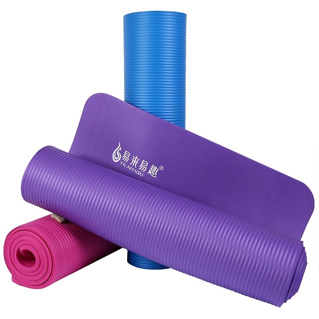 Yoga Pilates Mat 15mm Nbr Thick Non Slip Exercise Pad Sent Straps