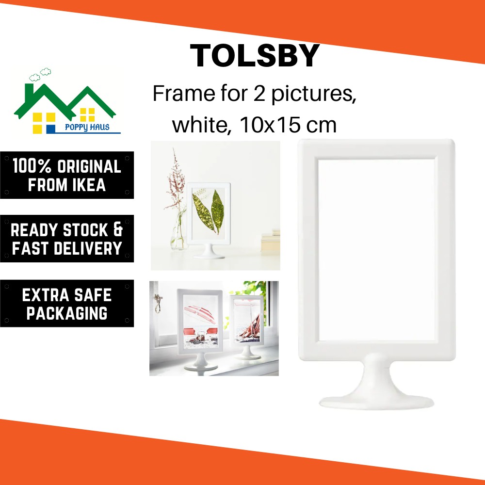 Ikea Tolsby Frame For 2 Pictures White 10x15 Cm Shopee Singapore