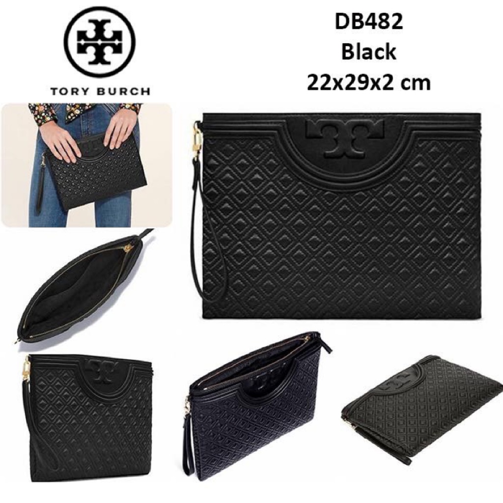 tory burch clutch black