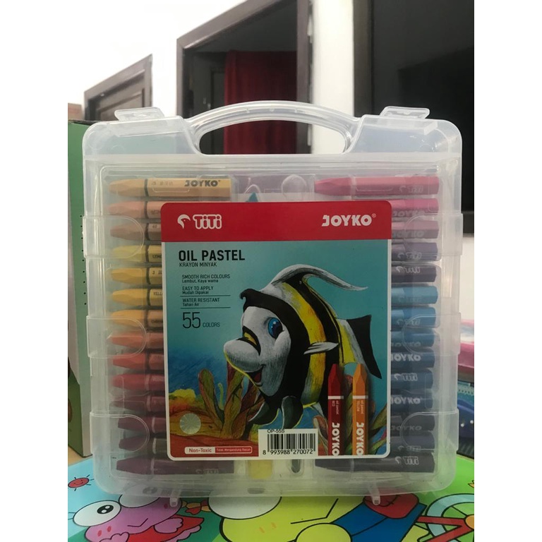 Titi Joyko Crayons Fill 55 Colors Crayon Oil Pastels Shopee Singapore