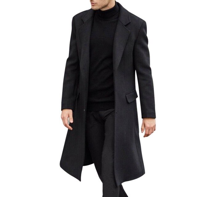 slim fit mac coat mens