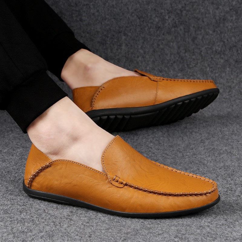 casual leather loafers