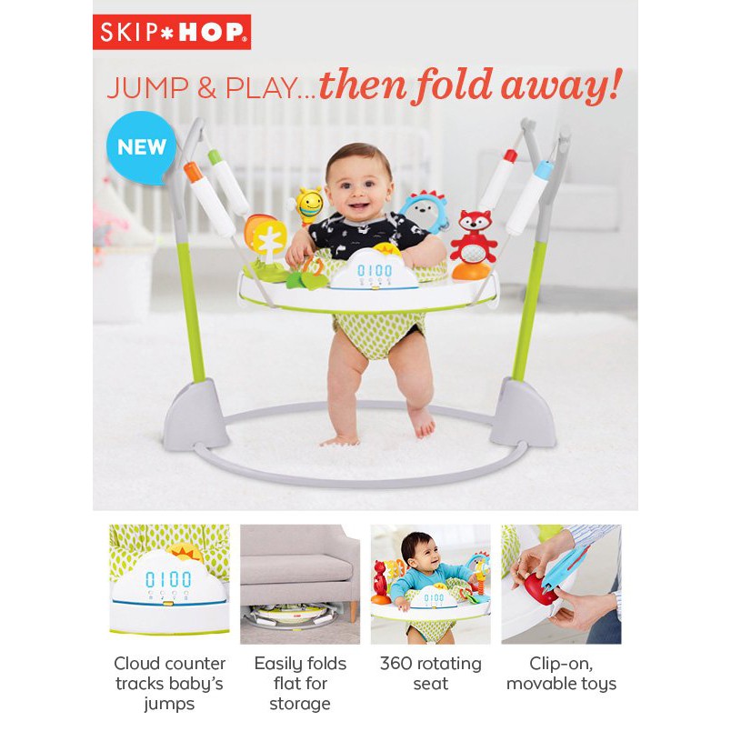Skip Hop Jumpscape Fold-Away Jumper - Saltatore Piegevole Con Luci E Suoni, Per Bambini Da 4 Mesi - Foto 3