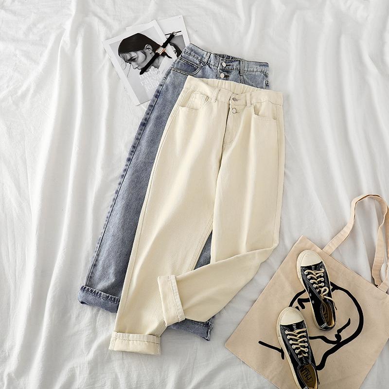 Image of Fashion baggy pants retro leisure Jeans Straight pants