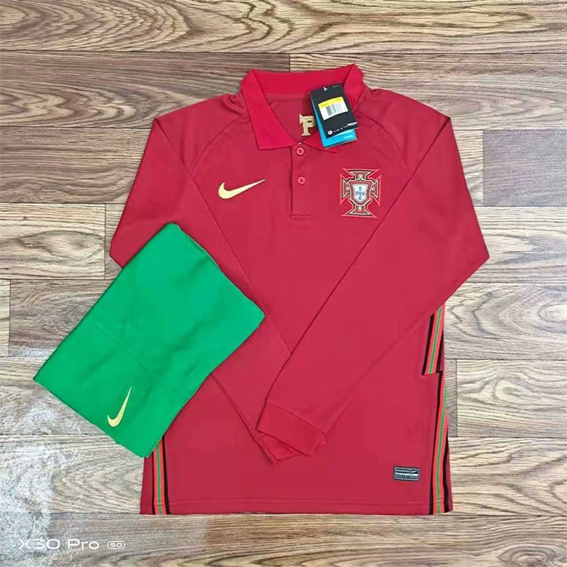 Portugal Home Football Jerseys Long Sleeve Set 20 21 Football Jerseys Shopee Singapore