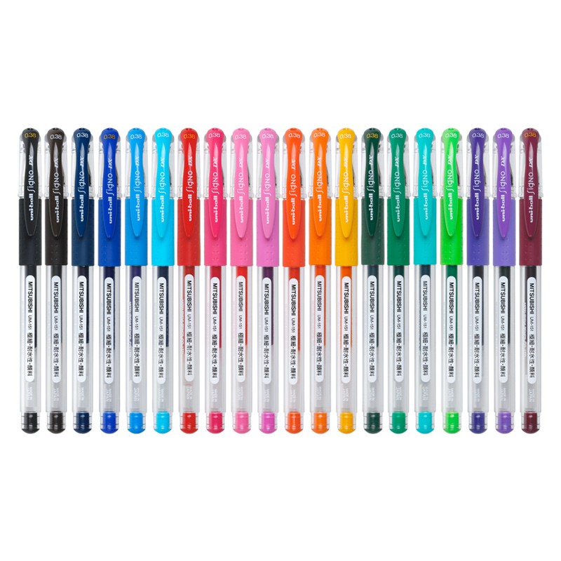 5pcs Dot PINK Uni-Ball Signo UMN-138S 0.38mm roller pen BLUE ink Free Gift 