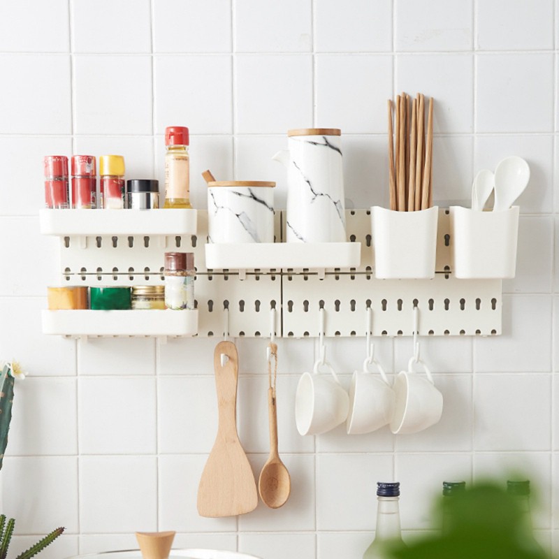 Plastic Pegboard Shelf Punchfree Household Pegboard Accessories Shopee Singapore