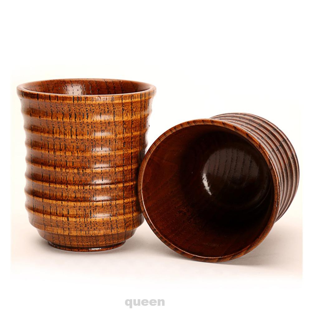 Wooden Mug Eco Friendly Decoration Delicate Wood Cup Water Elegant Strand Grain