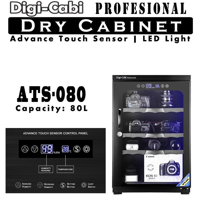 80l Digi Cabi Electronic Dry Cabinet Ats 80 With Led Advanced