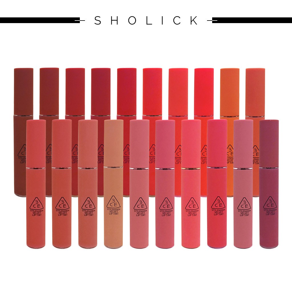[3CE] VELVET LIP TINT 4g 20 Colors (★2020 NEW COLORS ADD ON★) Shopee