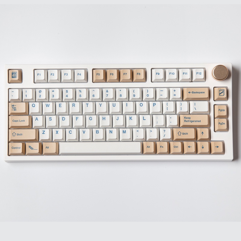 GMK Soy milk Keycaps 142 Key PBT Cherry Profile for 61/68/87/104 Keys