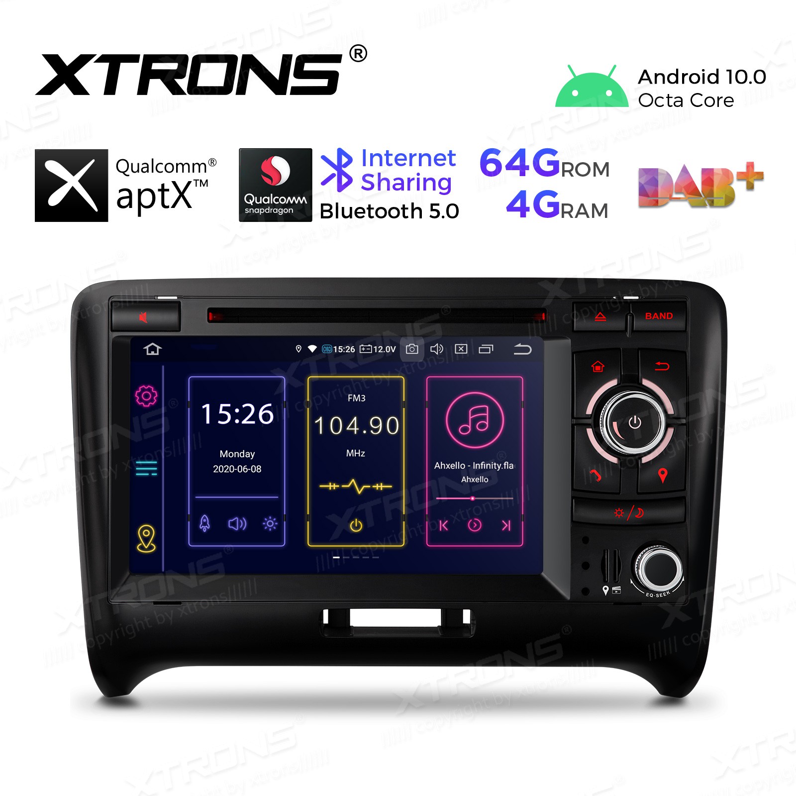 double din dab bluetooth car stereo