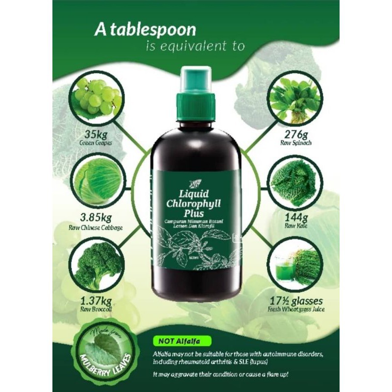 Shop Malaysia Exp 05 2024 Cosway Nn Liquid Chlorophyll Plus 500ml Detox 叶绿素 Air Hijau Klorofil Shopee Singapore