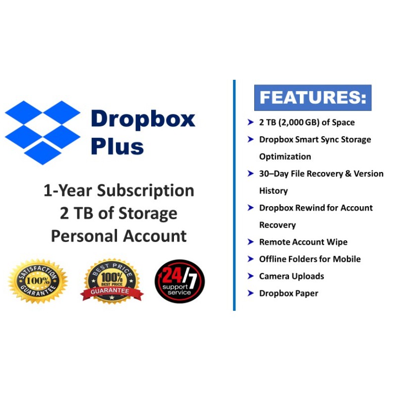 dropbox plus 2tb