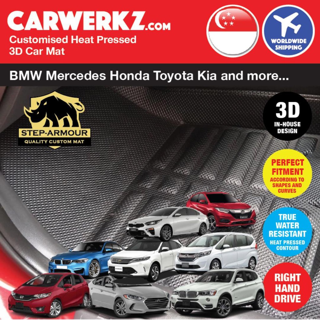STEP ARMOUR 3D CUSTOMISED Car Mat(Many Models to Choose from!) Shopee