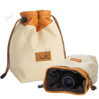 Drawstring Camera Gadgets Portable Lightweight SLR Lens Bags