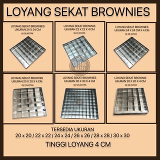 Shop Malaysia Loyang Brownies With Cutter 5 Inch 16petak 6 Inch 25 Petak 8 Inch 36 Petak Shopee Singapore