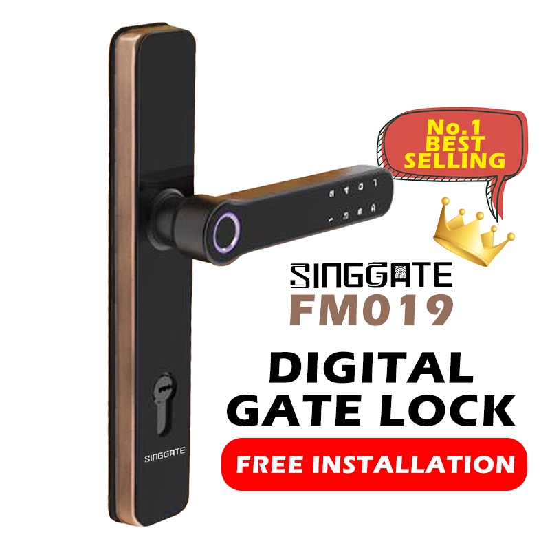 digital lock Metal Gate Digital Lock BTO HDB CONDO Fingerprint Password
