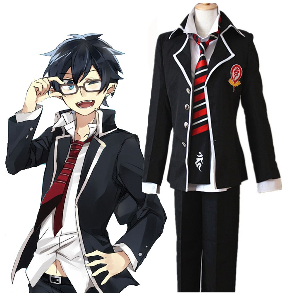 Anime Ao No Exorcist Okumura Yukio Cosplay Costume Blue Exorcist Okumura Rin Japan High School Uniform Shopee Singapore