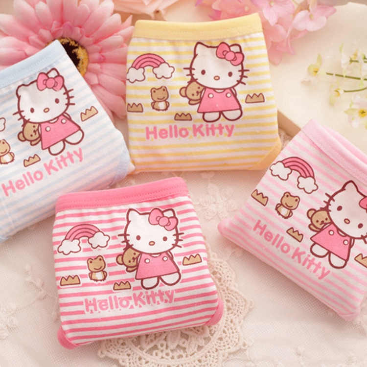 3Pcs/Set Girl Hello Kitty Briefs Girl Underwear Cotton Children's Clothing Women Panties