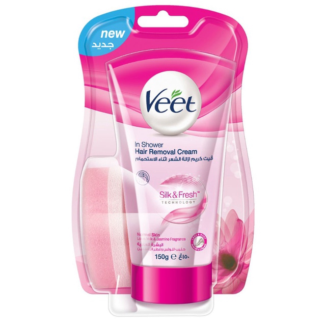 Veet In Shower Hair Removal Cream Normal Skin 150g Shopee Singapore 2286