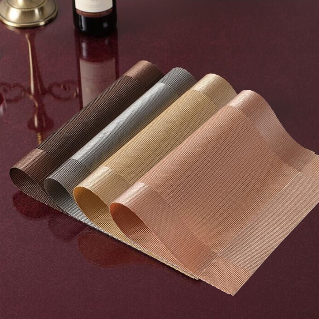 6 PCS SkidResistant PVC Placemats Washable Bowl Cup Dining Table