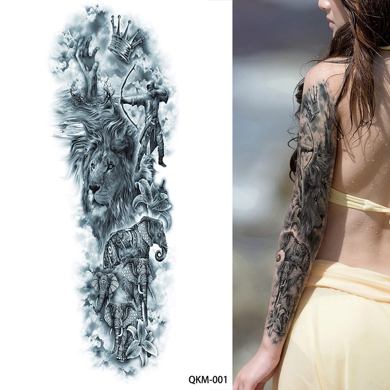 1 Sheet Big Large Zeus Ancient Greek Mythology Temporary Tattoos Full Arm  Leg Waist Art Tattoo Beauty Warrior Sticker | Shopee Singapore