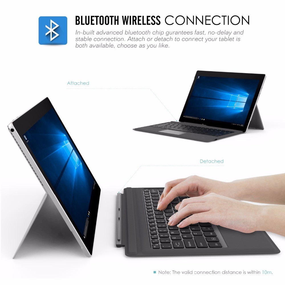 Type Cover For Microsoft Surface Pro 6 5 Pro 17 4 3 Ultra Slim Wireless Bluetooth Keyboard W Trackpad 7 Color Led Shopee Singapore